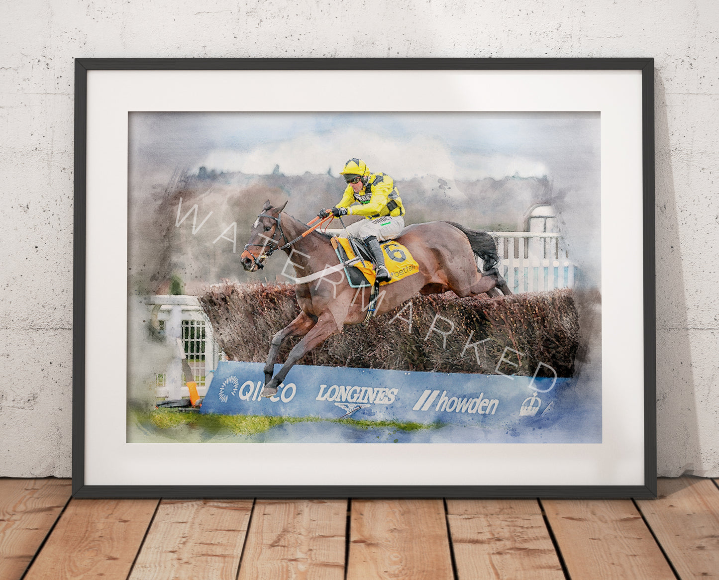 Shishkin & Nico Racehorse Print - Digital Watercolour Art