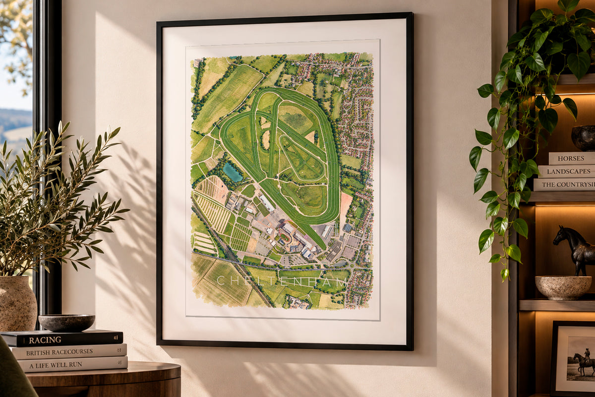 Cheltenham Racecourse Art - Watercolour Print
