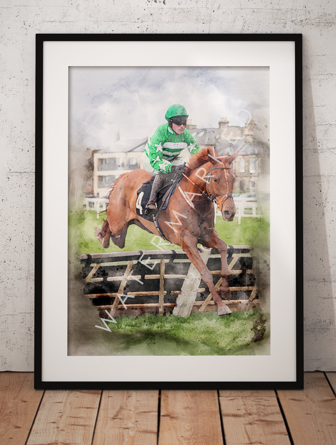 Syndicate Racehorse Print - Digital Watercolour Art