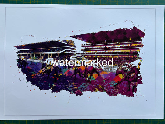 Cheltenham Pop Art Racecourse Print Alt - A3