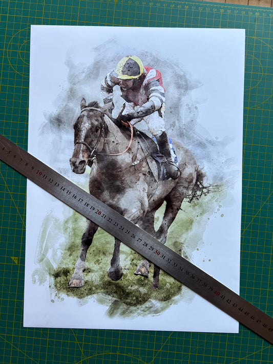 Potters Corner Racehorse Print - A3