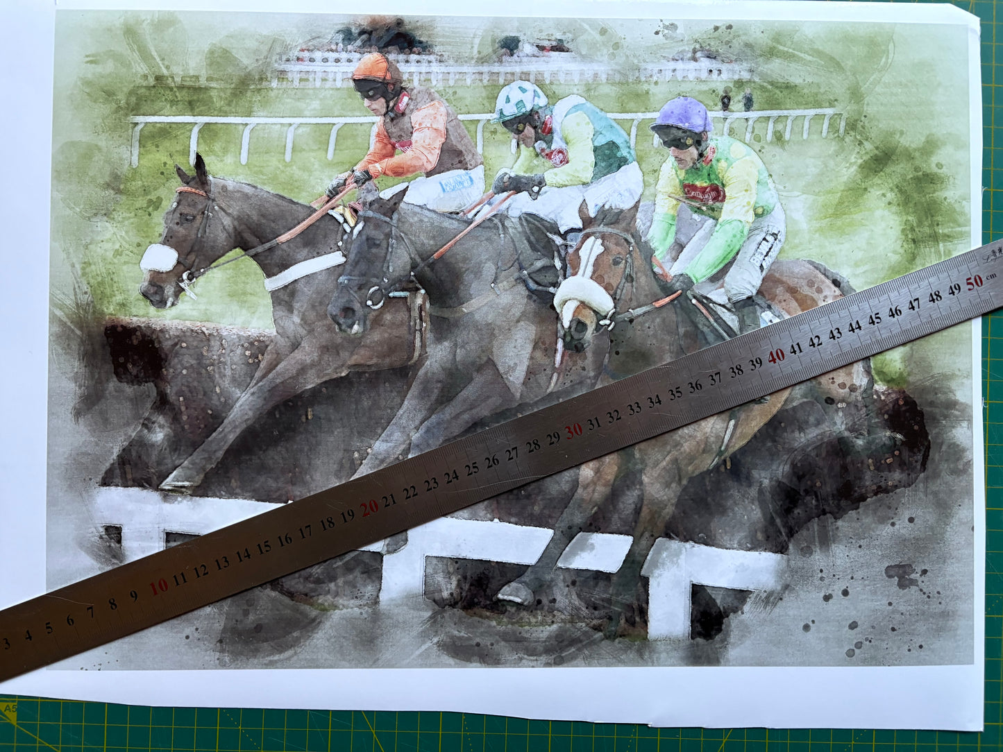 Kauto Star, Denman, Long Run, Racecourse Print - A3