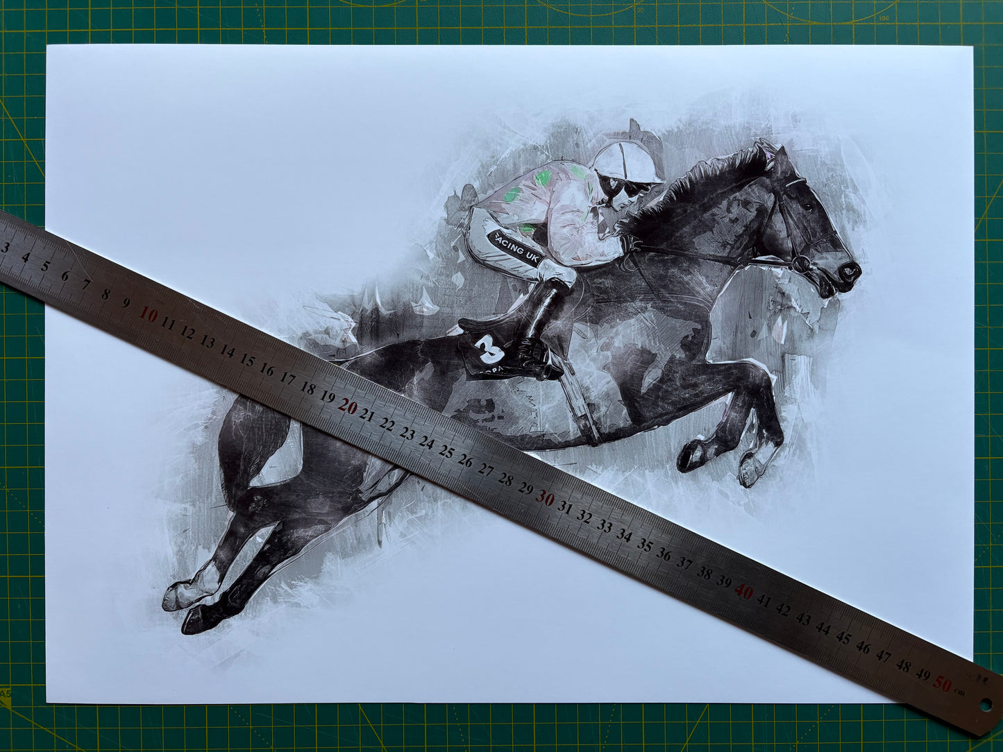 Vautour Graphic Racehorse Print - A3