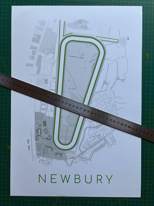 Newbury Racecourse Print - 48 x 33cm