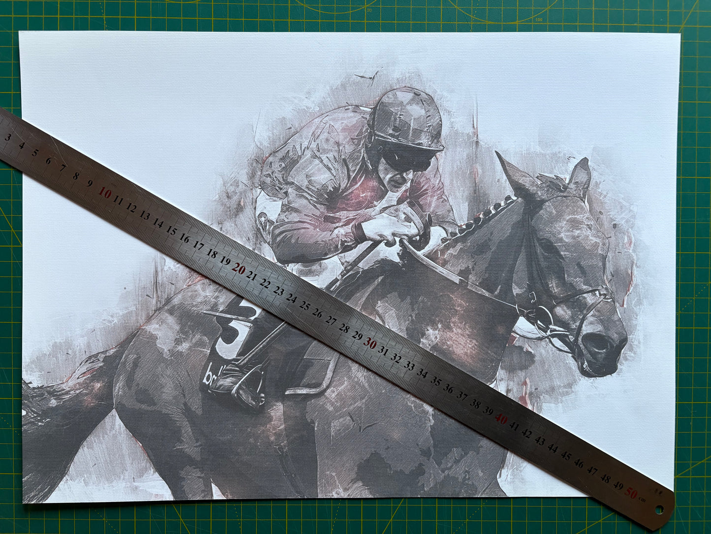 Envoi Allen Graphic Racehorse Print - A3