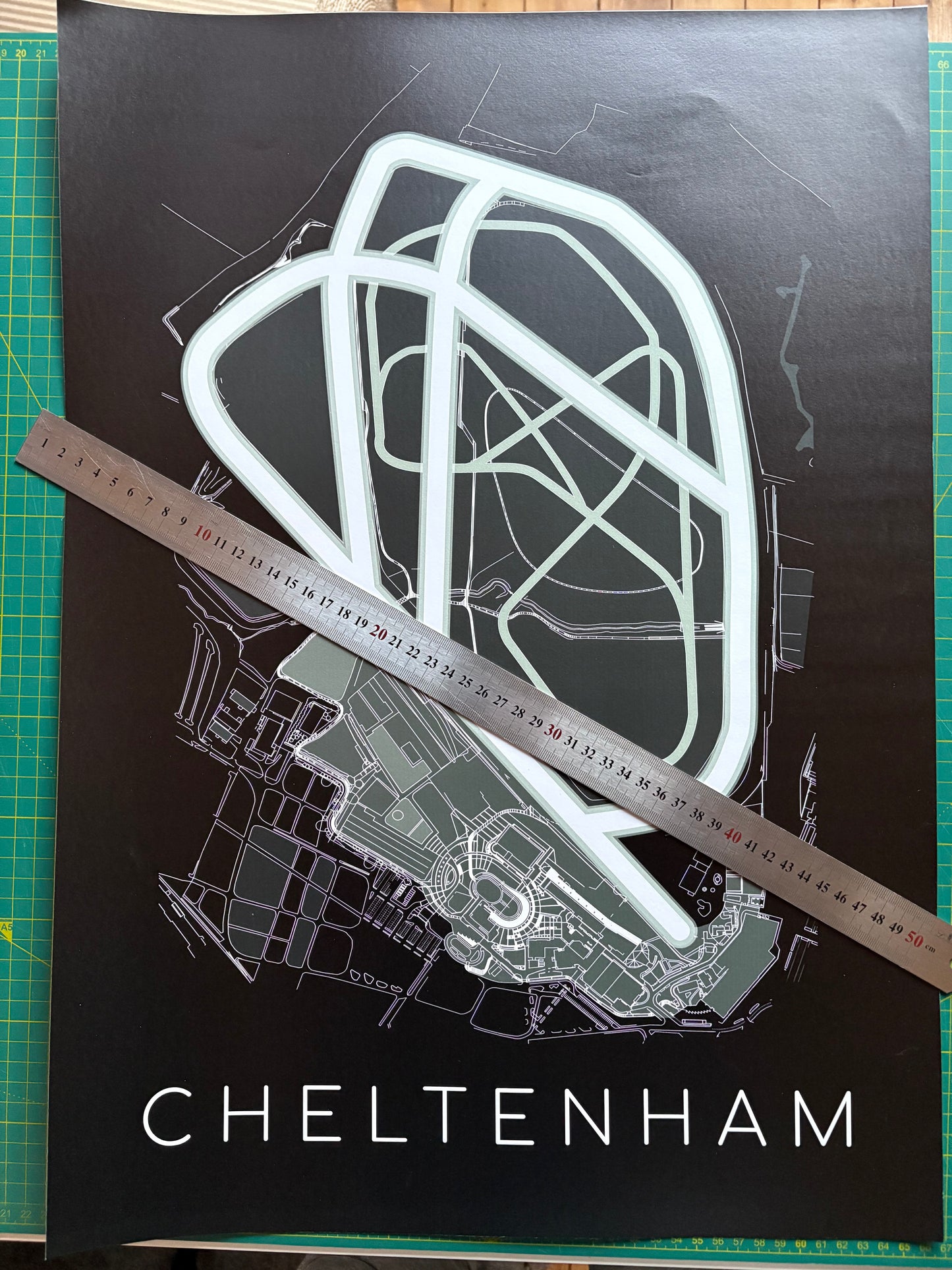 Cheltenham Racecourse Print - A2 Black & White