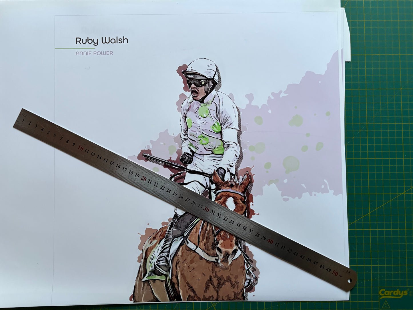 Ruby Walsh Graphic Print - 40 x 40cm