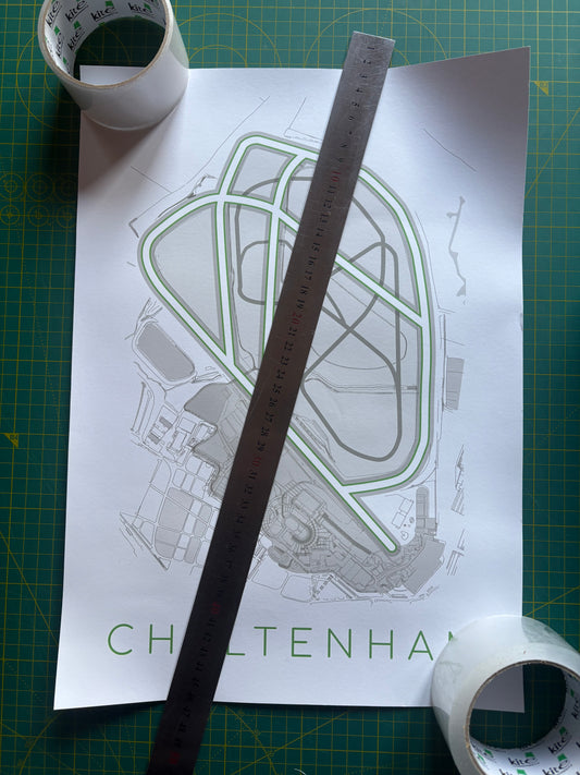 Cheltenham Racecourse Print - A3