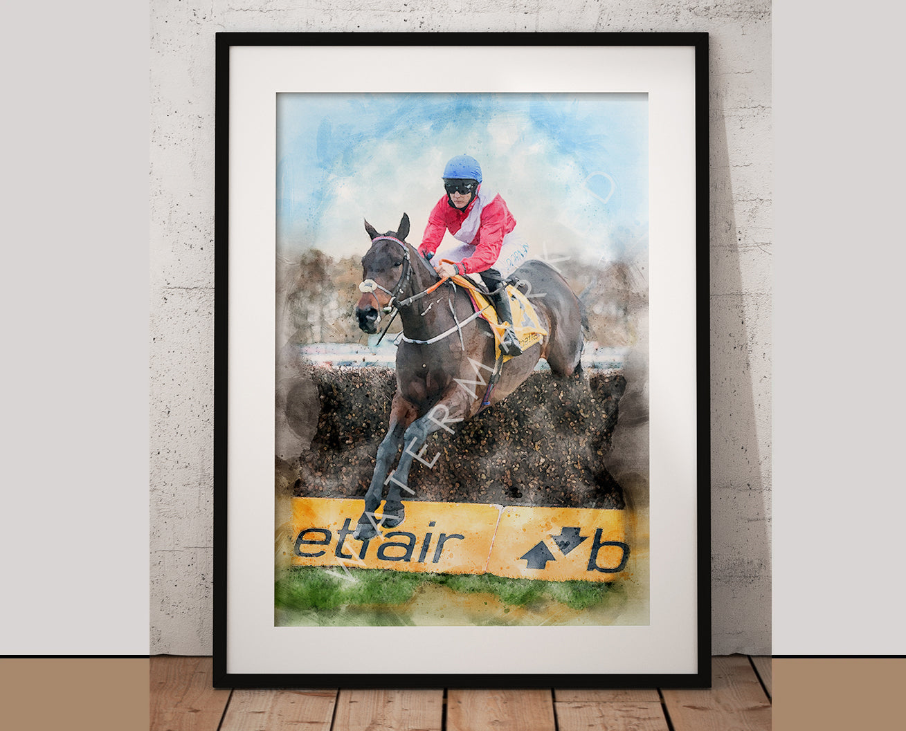 A Plus Tard Racehorse Print - Digital Watercolour Art