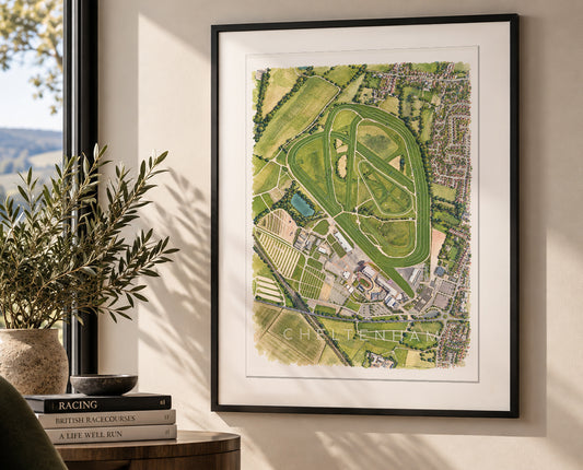 Cheltenham Racecourse Art - Watercolour Print