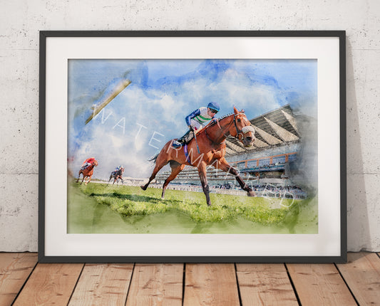 Coltrane Racehorse Print - Digital Watercolour Art