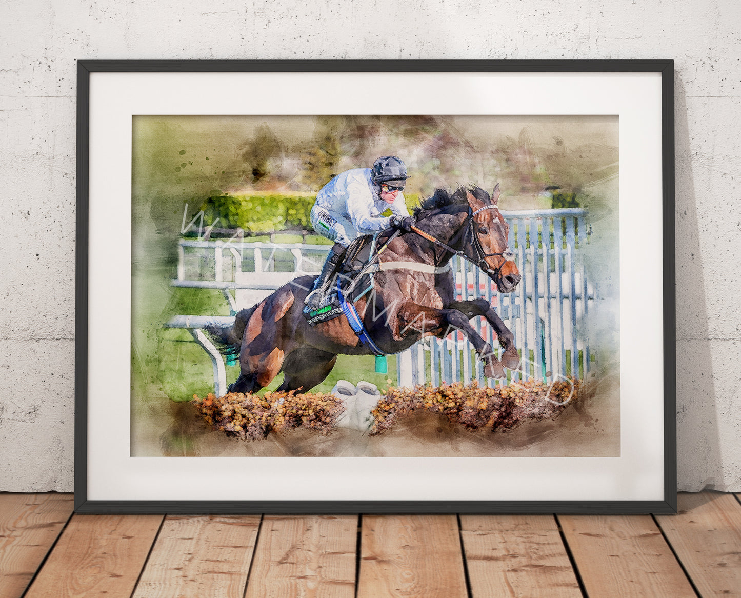 Constitution Hill Racehorse Print - Digital Watercolour Art