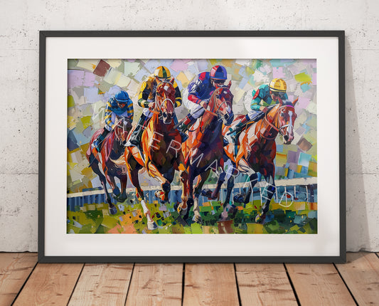 Daubs & Dashes - Racehorses - Digital Art