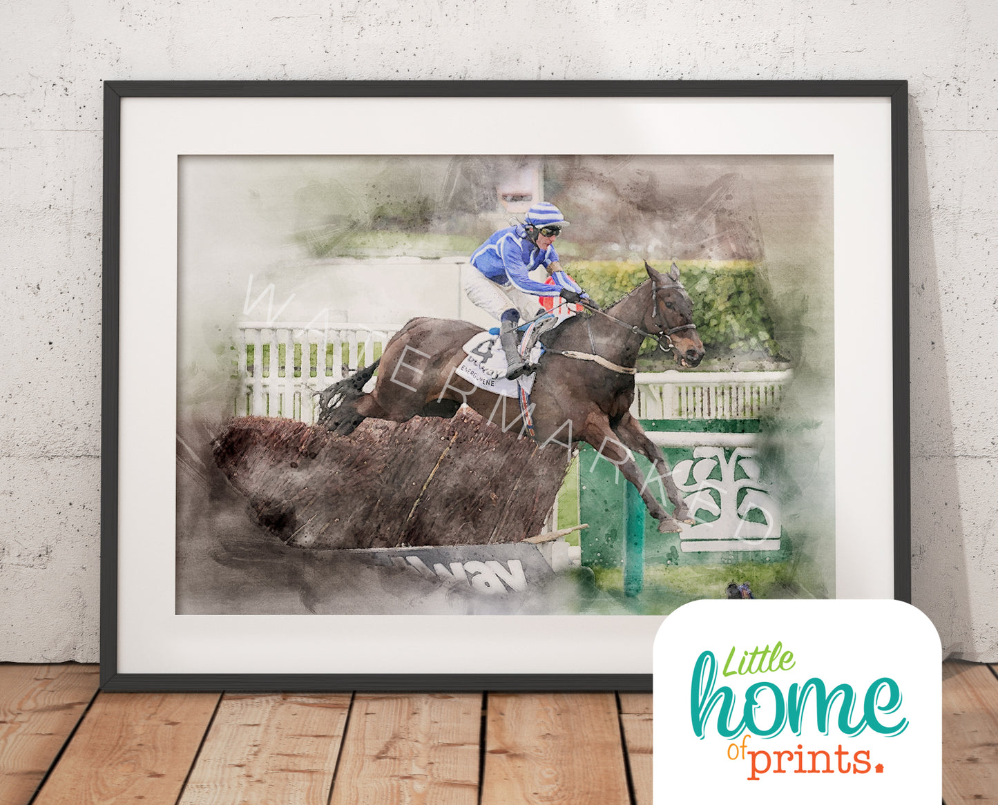 Energumene Racehorse Print - Digital Watercolour Art