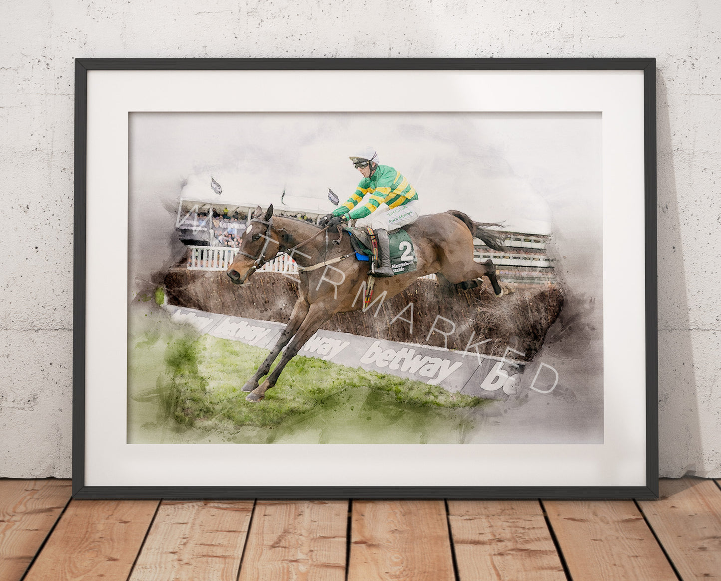 Fact To File Racehorse Print - Digital Watercolour Art