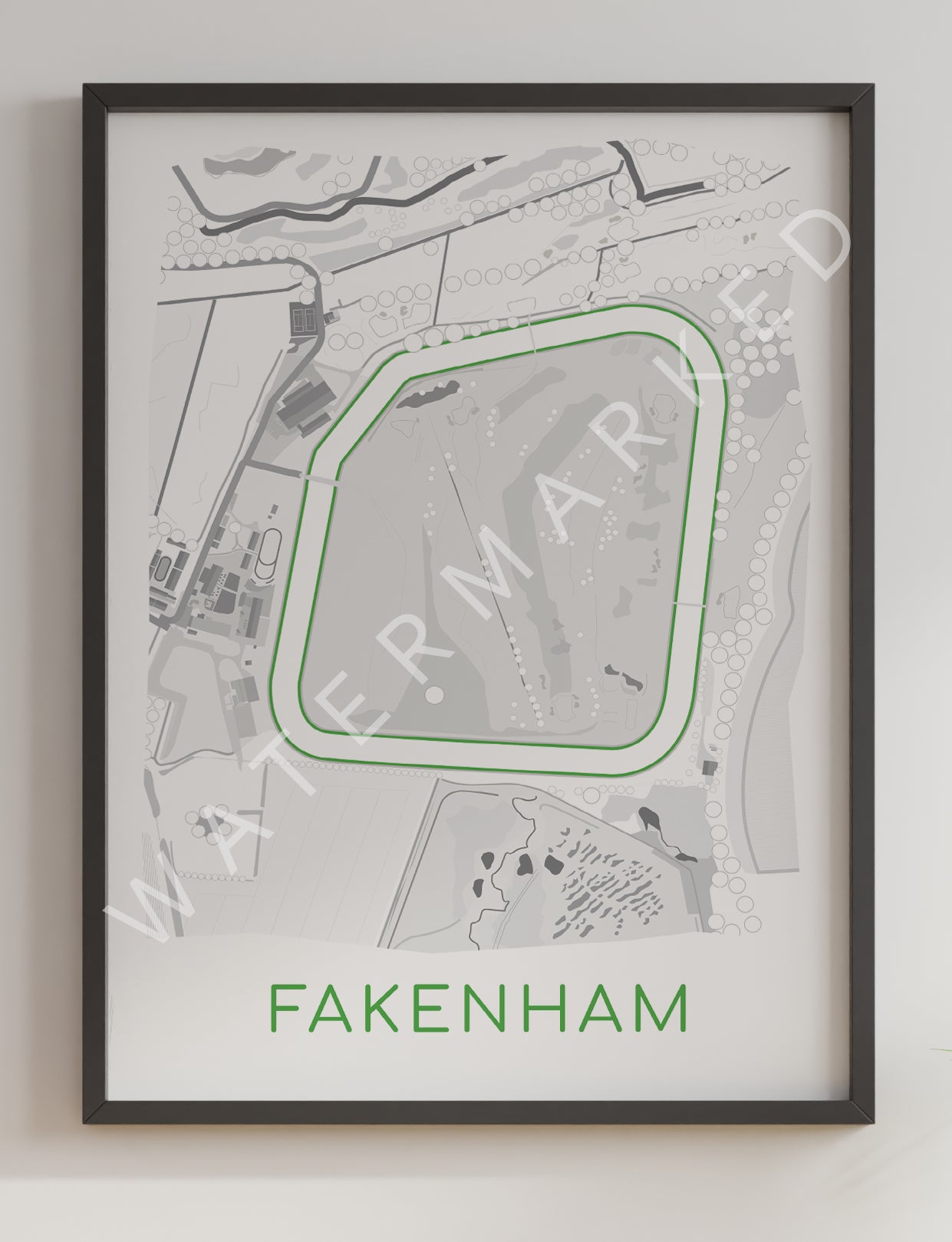 Fakenham Racecourse - Digital Abstract Print