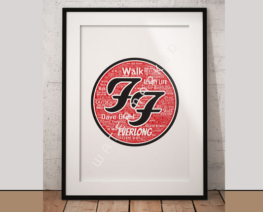 Music Band Foo Fighters Tribute - Digital Print