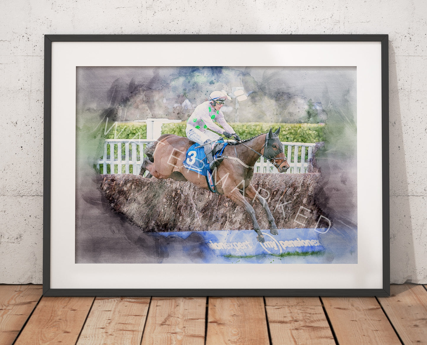 Gaelic Warrior Racehorse Print - Digital Watercolour Art