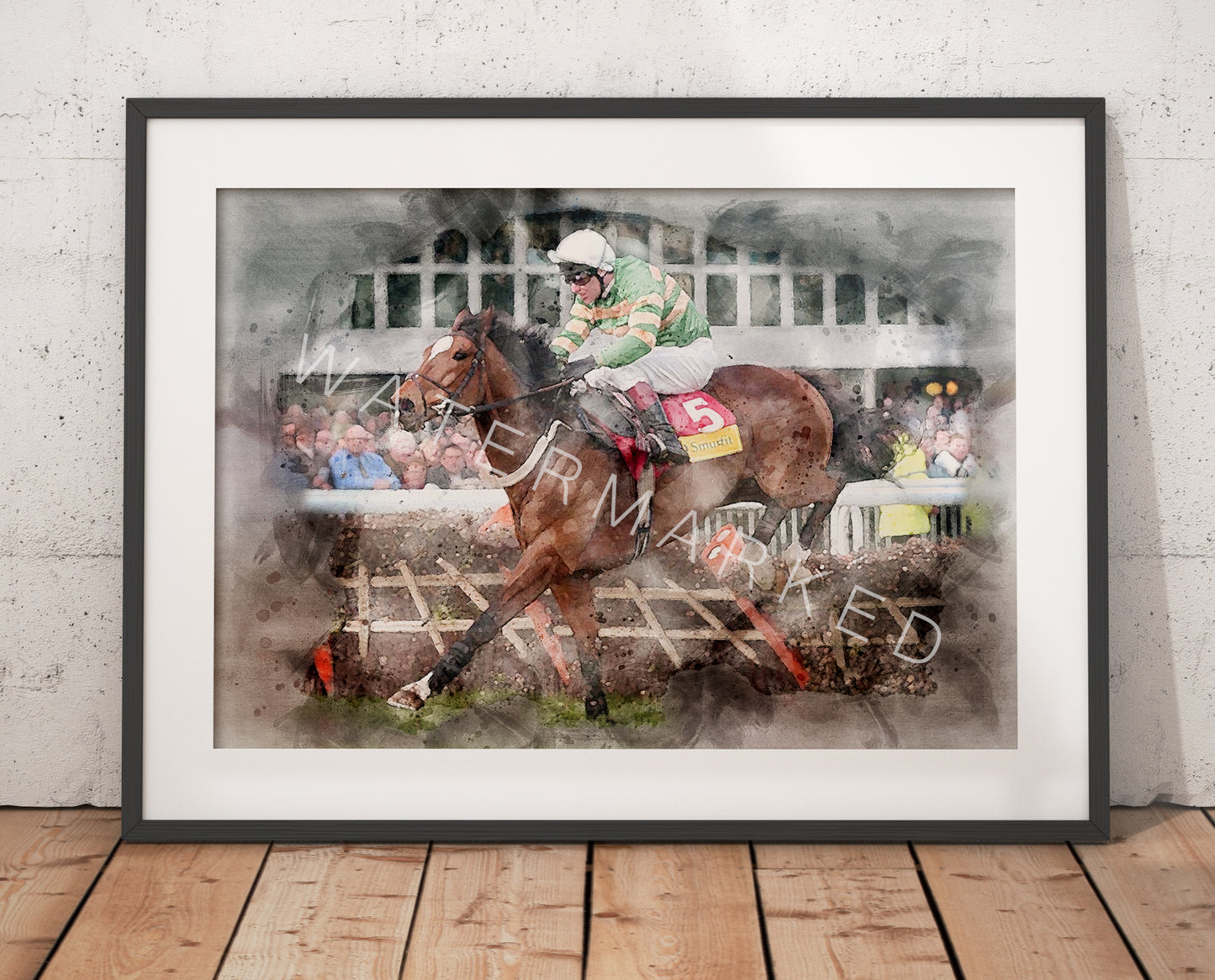 Istabraq Racehorse Print - Digital Watercolour Art