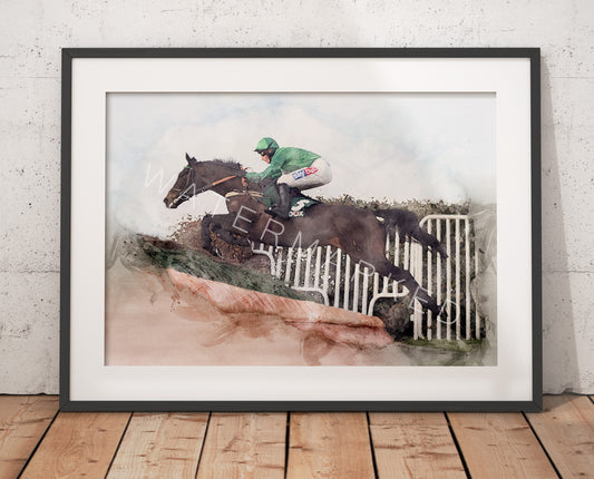 Sceau Royal Racehorse Print - Digital Watercolour Art