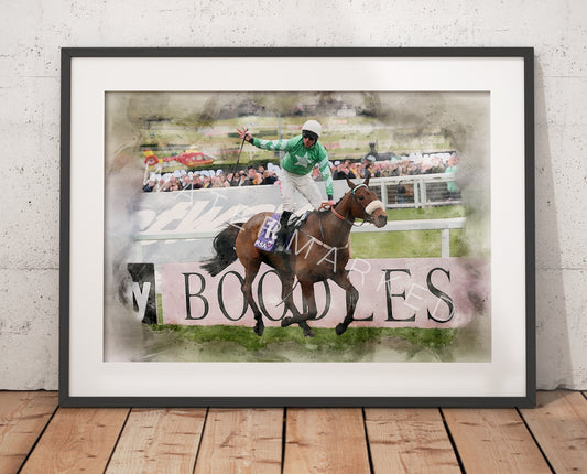 Presenting Percy Racehorse Print - Digital Watercolour Art