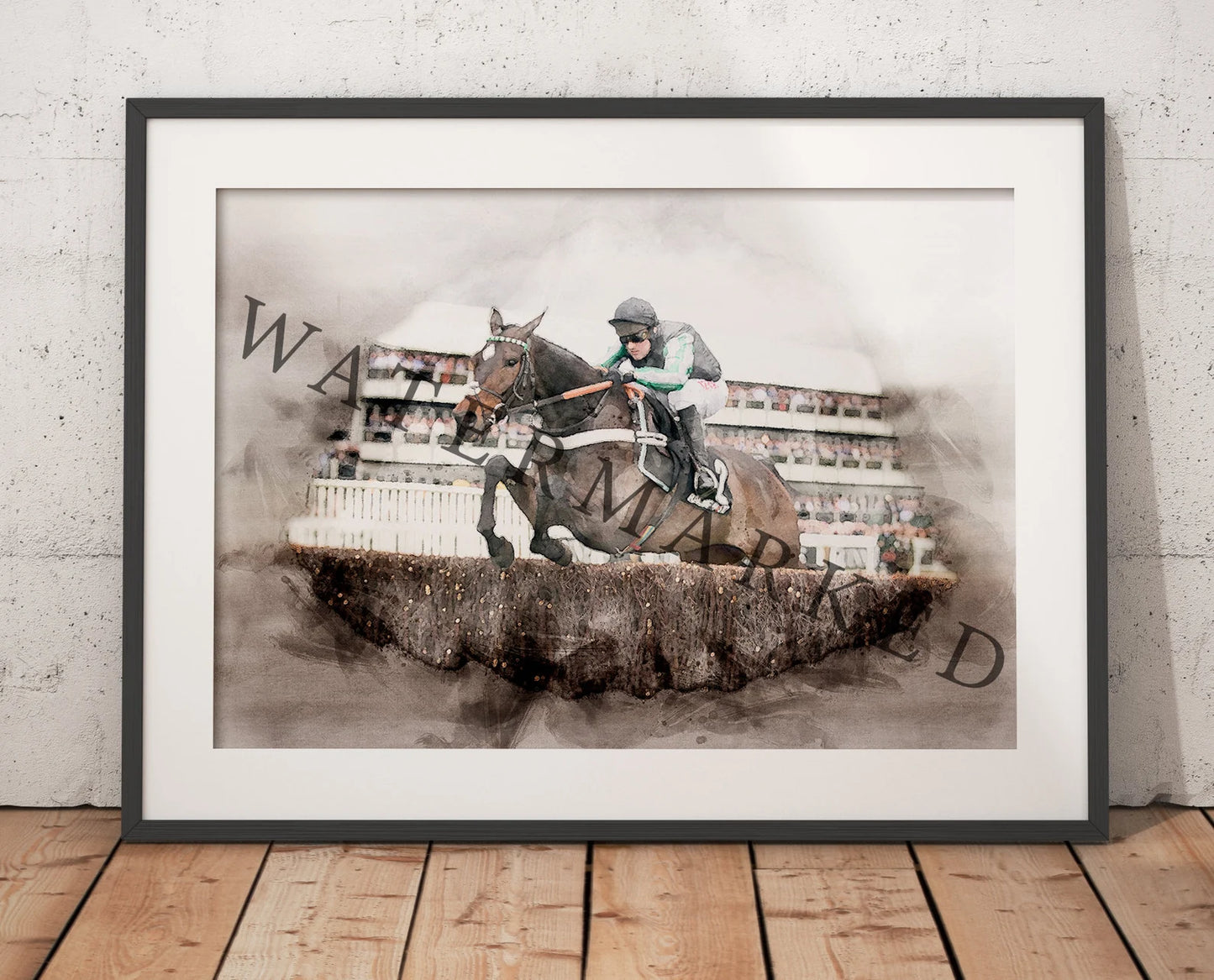 Altior Racehorse Print - Digital Watercolour Art