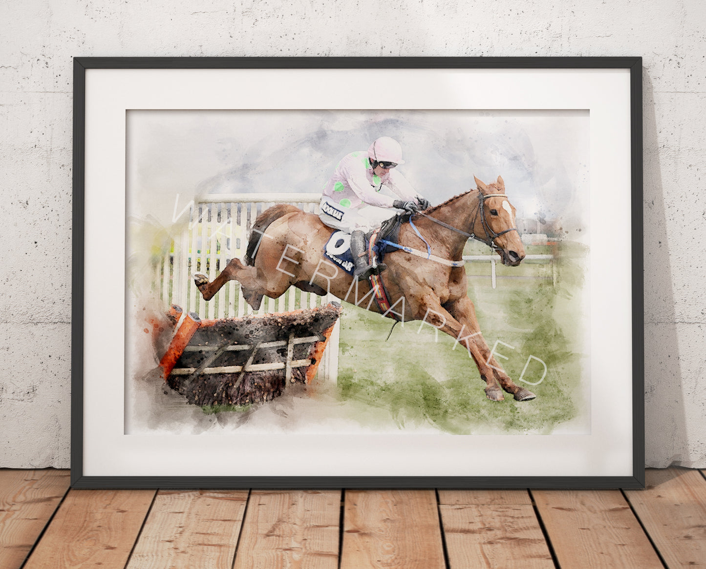 Multi-sized Racehorse Print Set x 6 Watercolour Prints