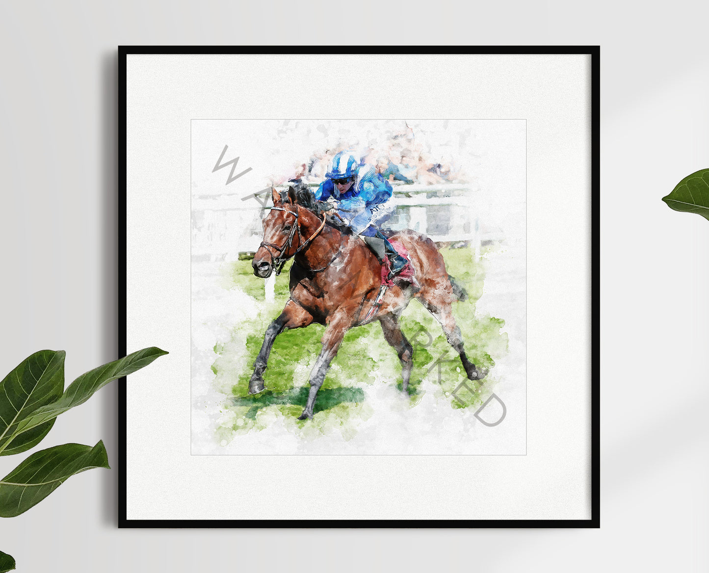 Multi-sized Racehorse Print Set x 6 Watercolour Prints