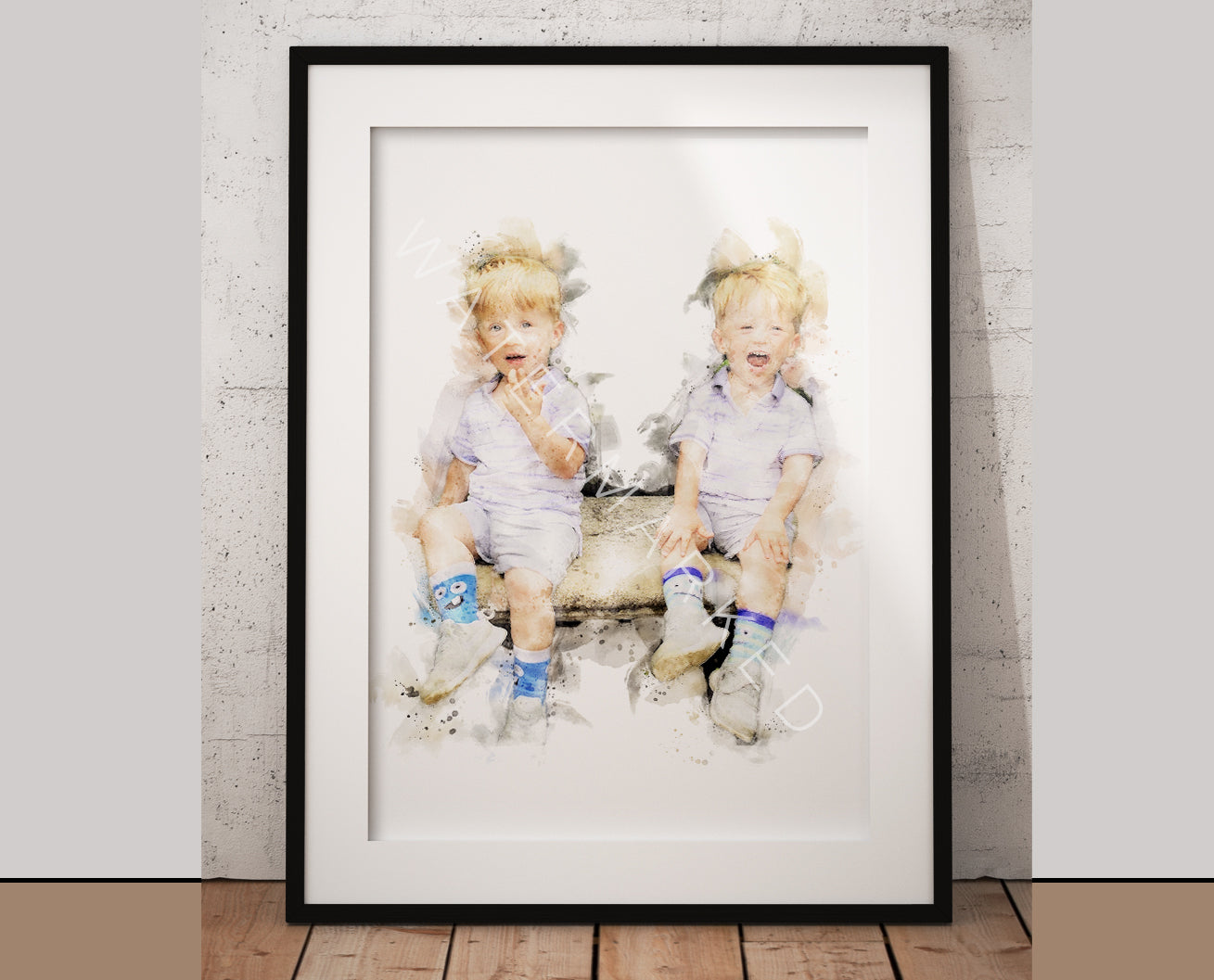 Family Portrait - Digital Watercolour Print