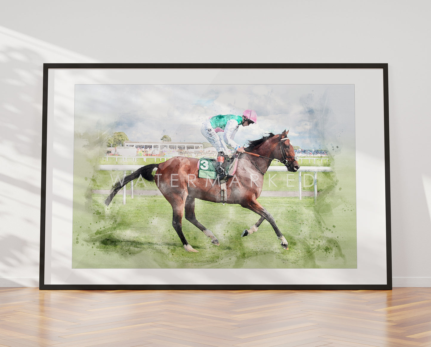 Frankel - Horse Racing Digital Watercolour Print