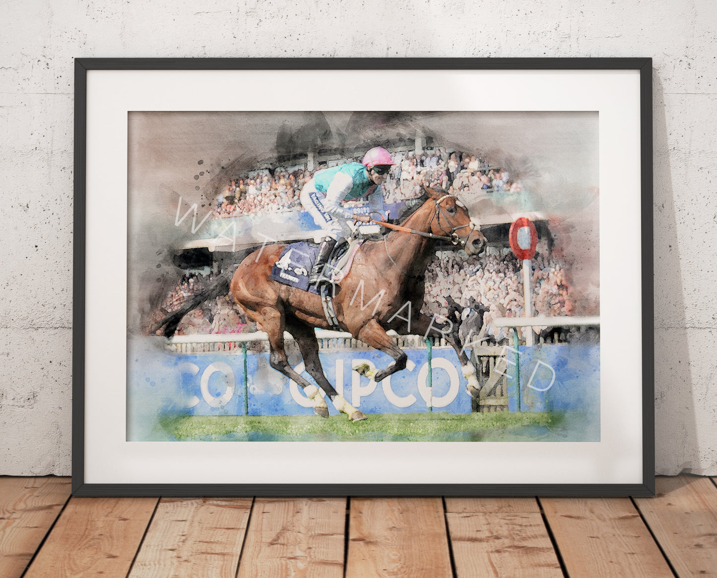 Frankel Racehorse Print - Digital Watercolour Art