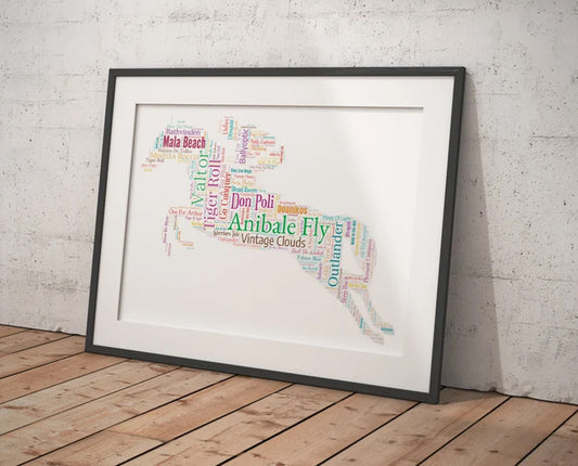 Favourite Racehorse Word Art - Digital Print