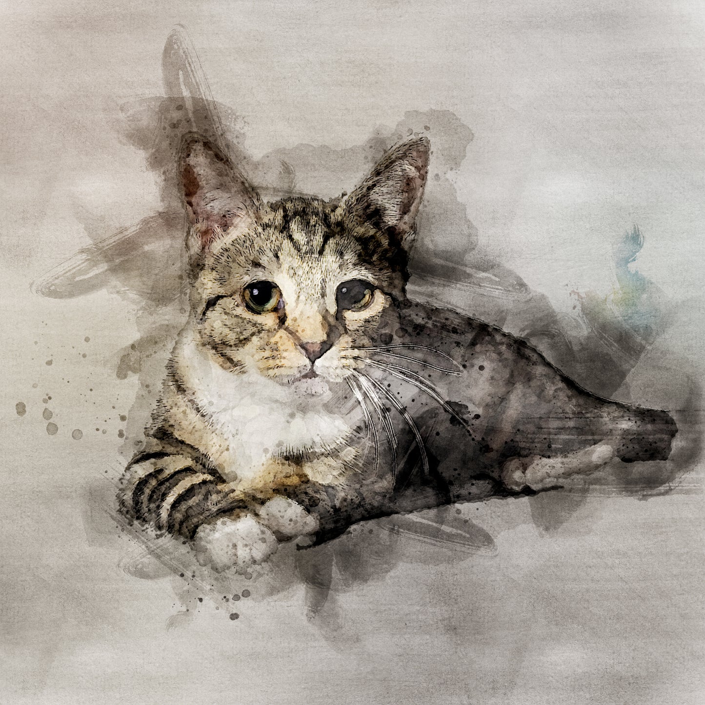 Pet Portrait - Digital Watercolour Print