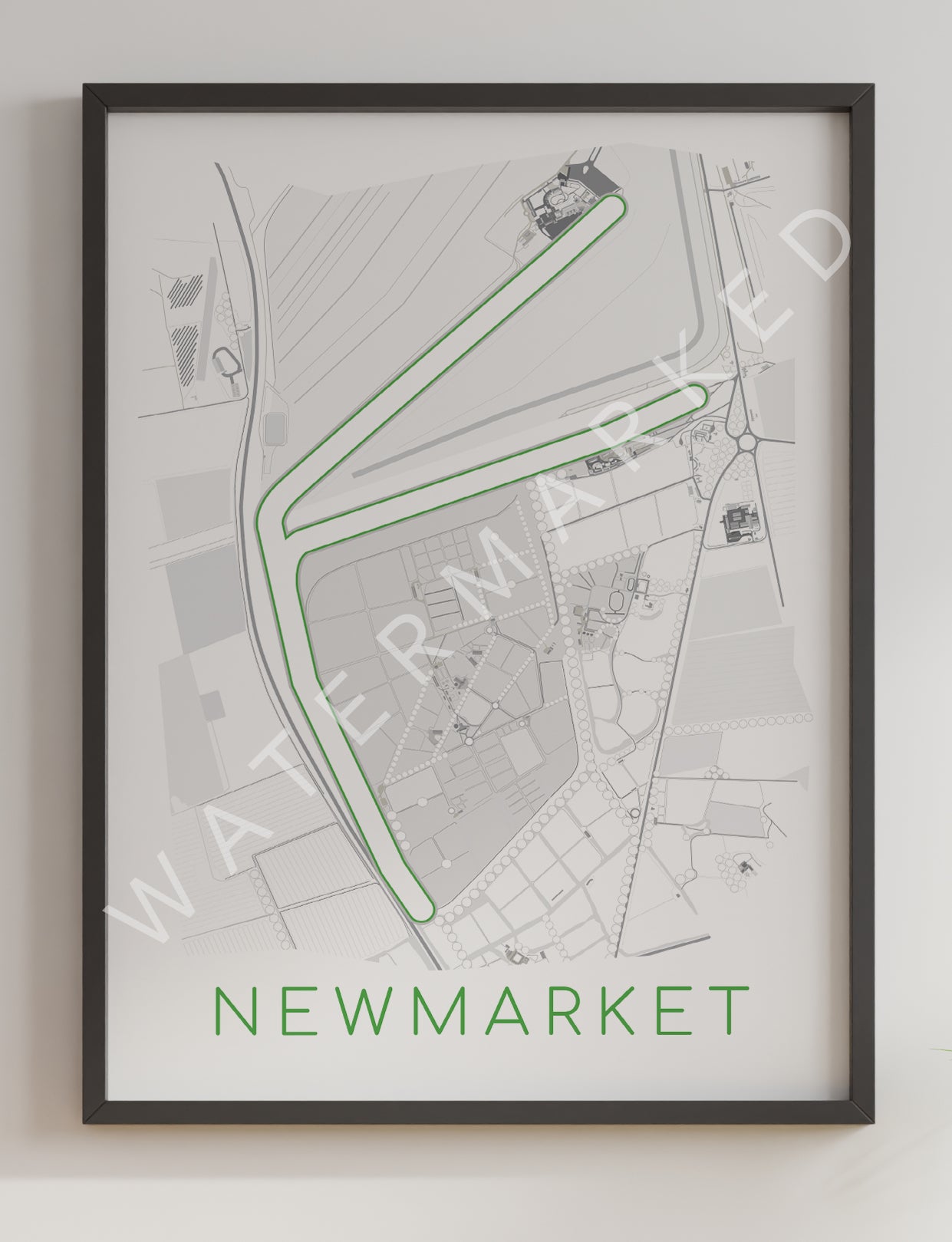 Newmarket Racecourse - Digital Abstract Print