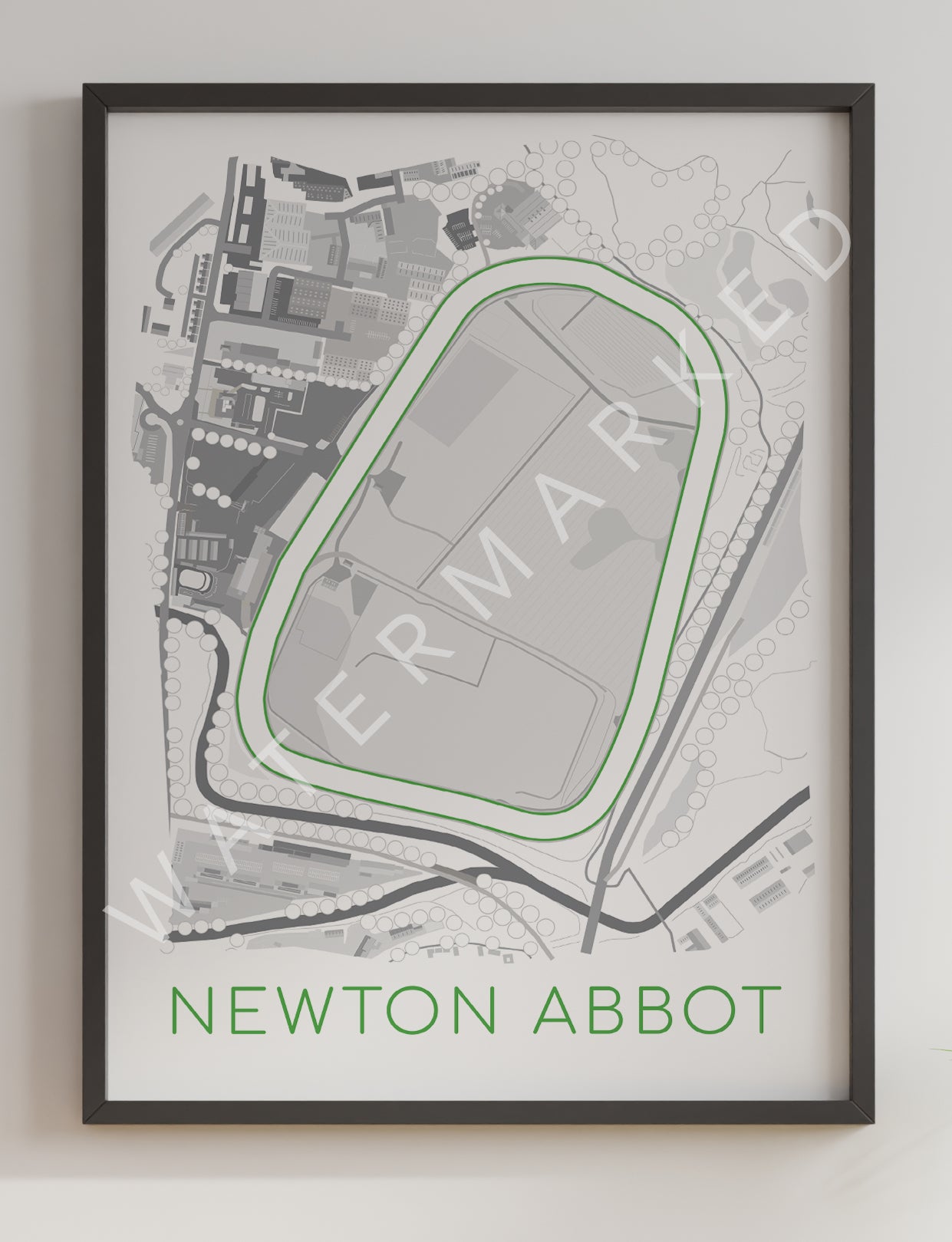 Newton Abbot Racecourse - Digital Abstract Print