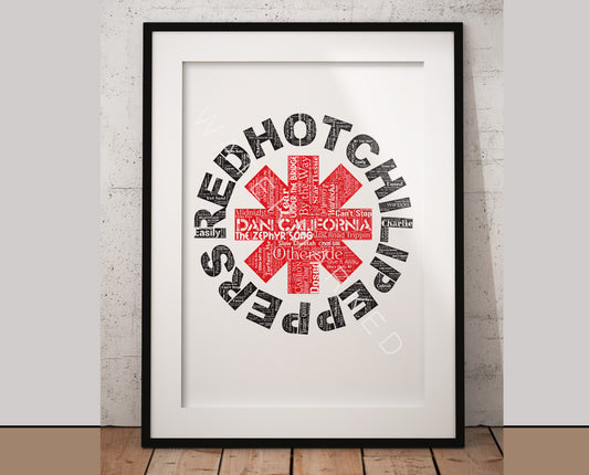 Music Band Red Hot Chili Peppers Tribute - Digital Print
