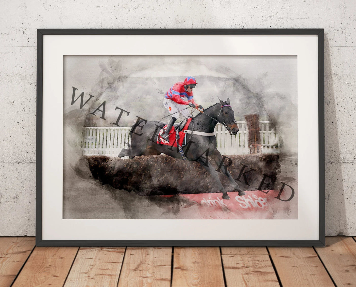 Sprinter Sacre Racehorse Print - Digital Watercolour Art