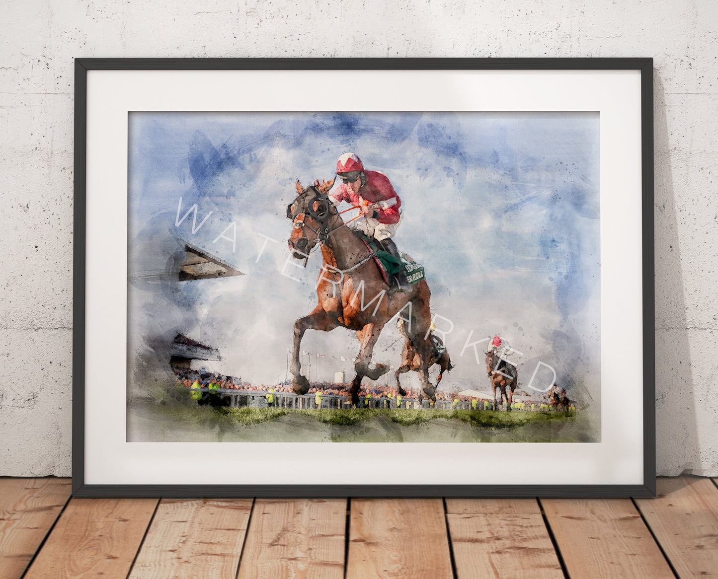 Multi-sized Racehorse Print Set x 6 Watercolour Prints