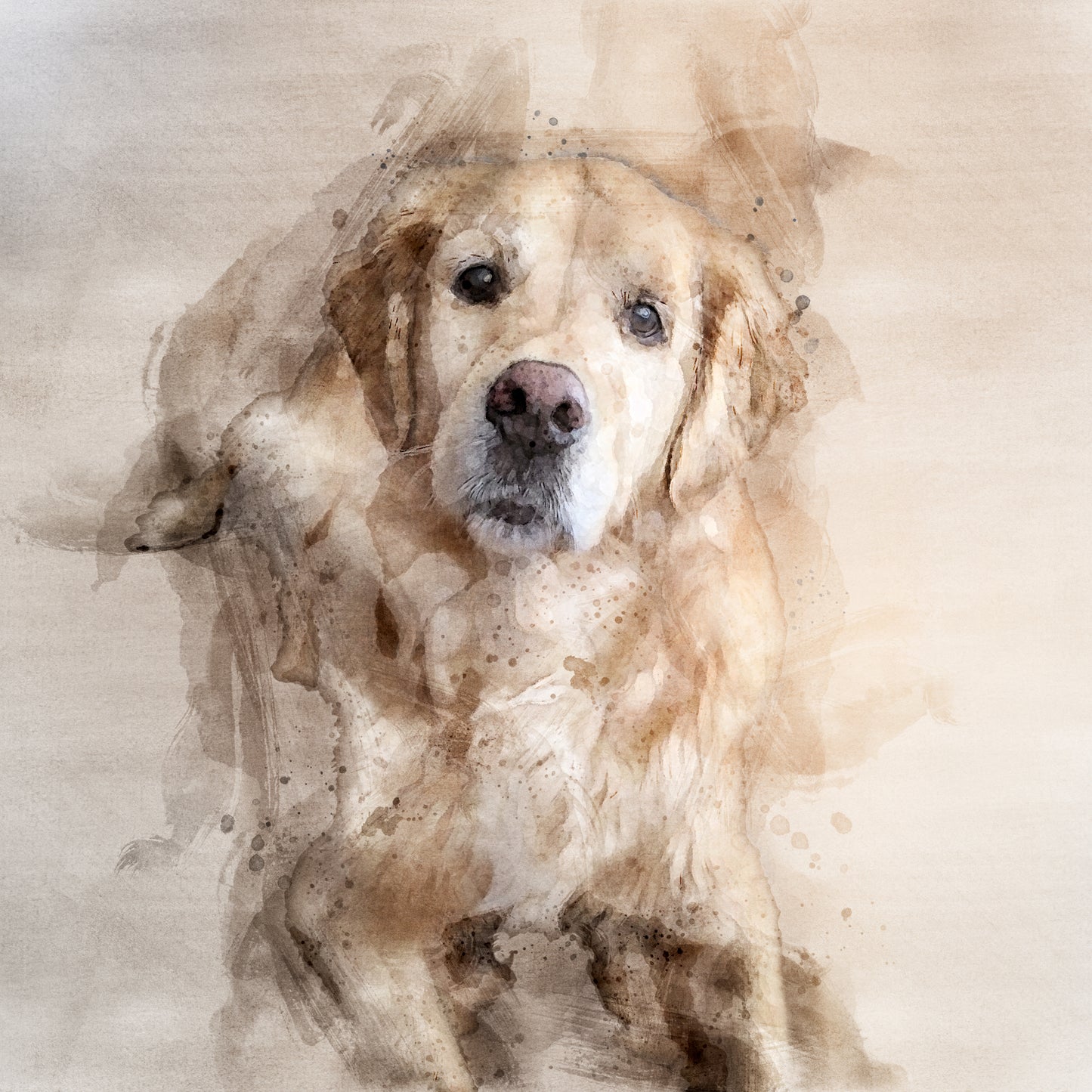 Pet Portrait - Digital Watercolour Print